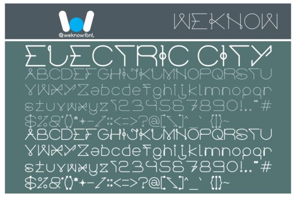 Electric City: A Font That Sparks Creativity and Captures Quirky Charm