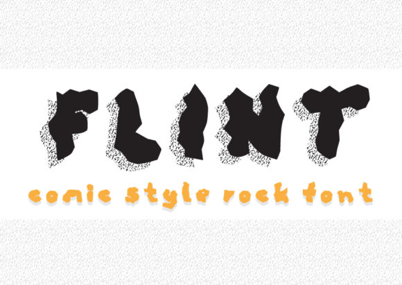 Flint: A Playful Display Font with a Rock-Formed Style