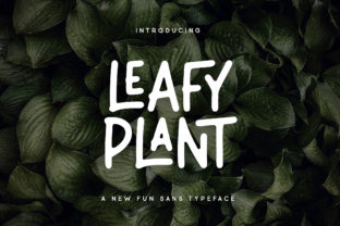 Leafy Plant Font