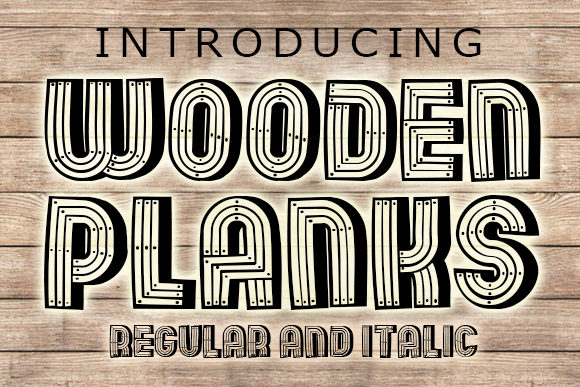 Wooden Planks Font: Bold, Chunky, and Versatile